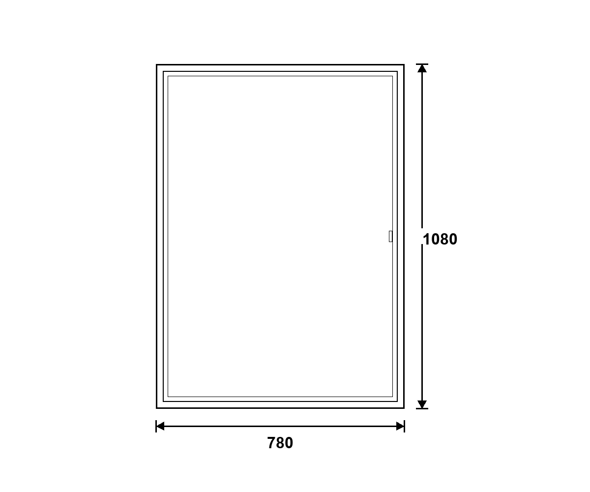 DM műanyag ablak – egyszárnyú bukó-nyíló (2 rétegű) 780×1080 mm